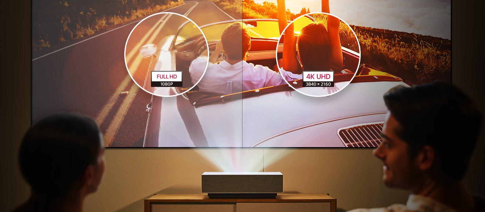 Máy chiếu siêu gần LG CineBeam Laser UHD HU715QW