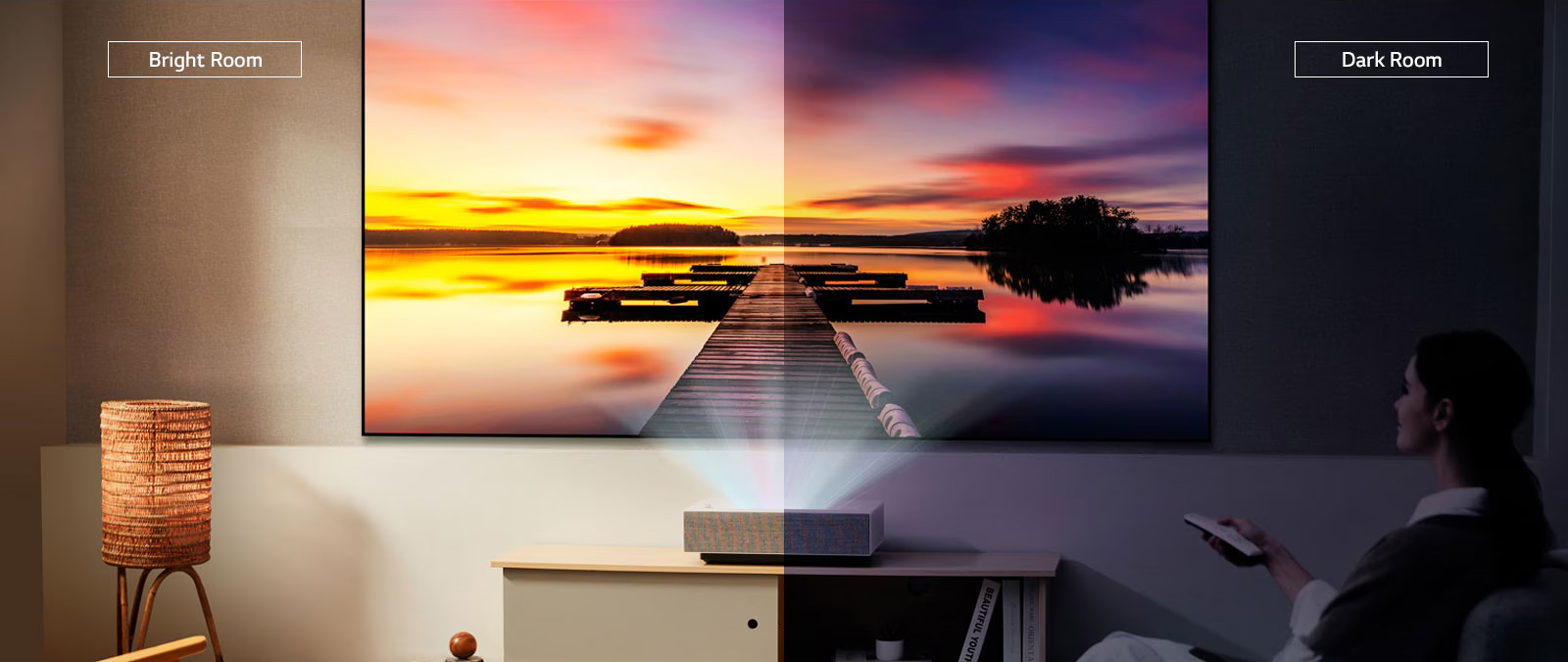Máy chiếu siêu gần LG CineBeam Laser 4K HU715QW
