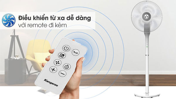 Quạt đứng Kangaroo KG728 có điều khiển từ xa tiện lợi