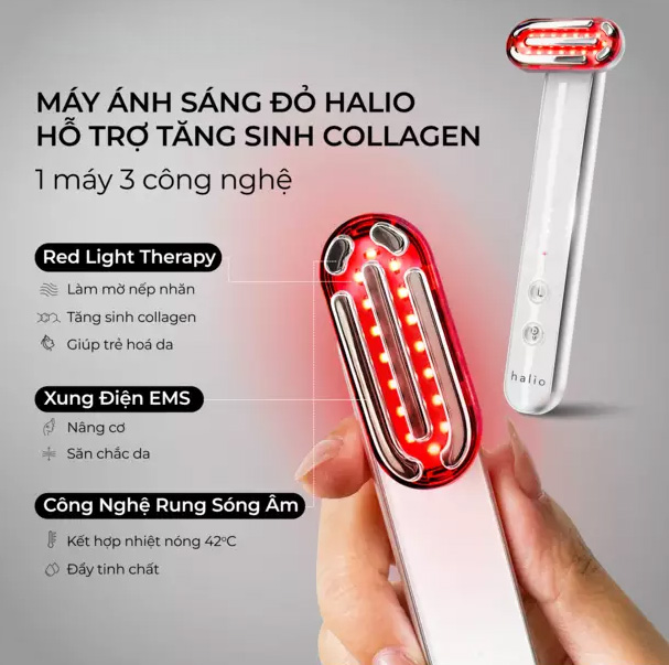 Máy ánh sáng đỏ Halio Red Light Therapy Device 3 in 1