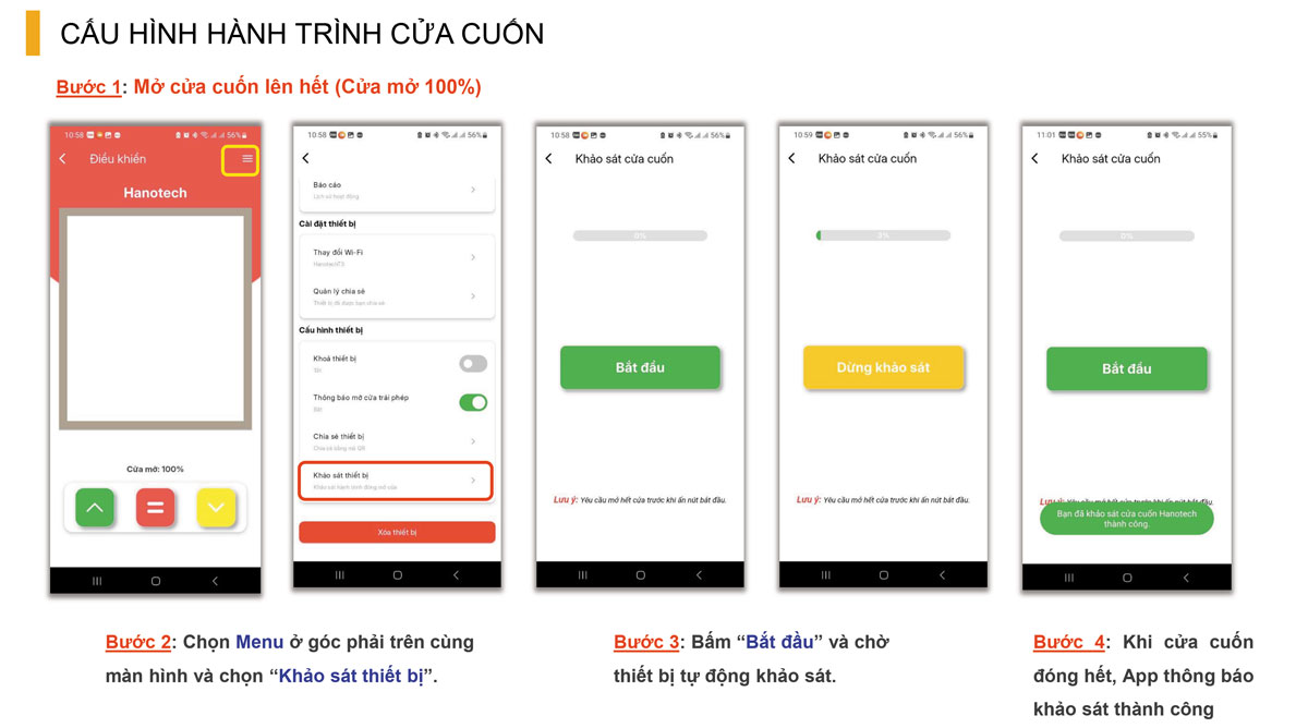 Module điều khiển cửa cuốn thông minh Hanotech  