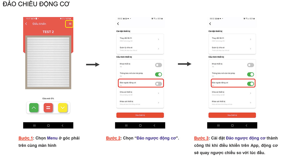 Module điều khiển cửa cuốn có đảo chiều động cơ