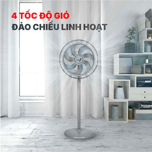 quạt đứng ASIAVINA TURBO DECOR VY659991 có 4 tốc độ gió