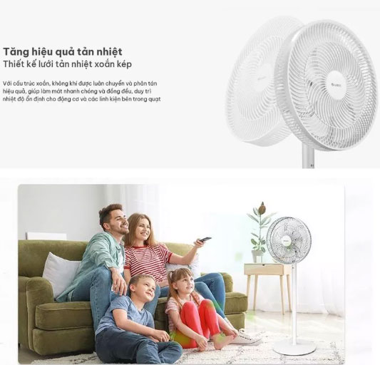 Quạt đứng Gree FDWK-3515CH7 có khả năng tản nhiệt tốt, làm mát hiệu quả cho nhiều không gian sống