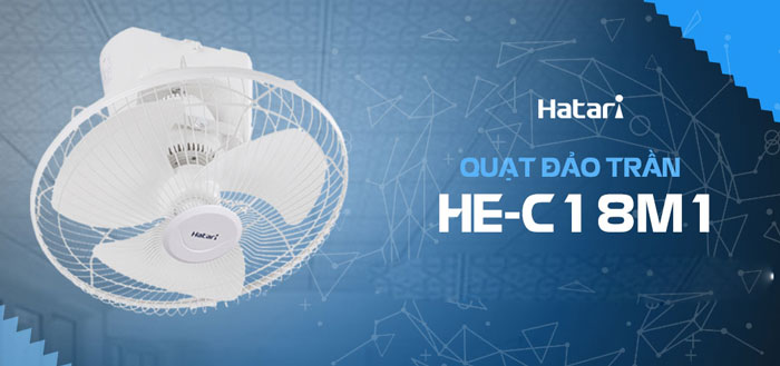 quạt đảo trần Hatari HE-C18M1 S có kiểu dáng hiện đại, sang trọng