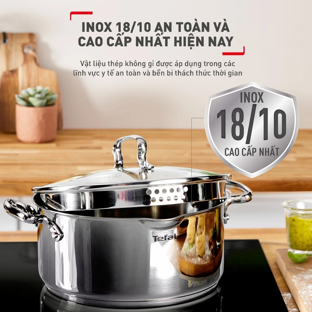 Bộ 5 nồi Inox cao cấp Tefal Duetto Plus G719SA55