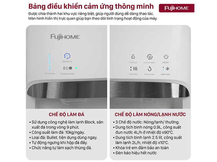 Cây nước nóng lạnh Fujihome WD628C-IM