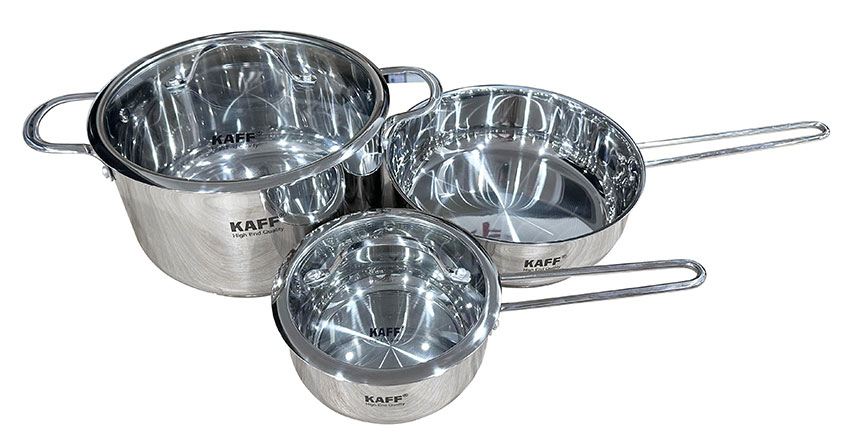 Bộ nồi inox 3 món Kaff KF-ST05304