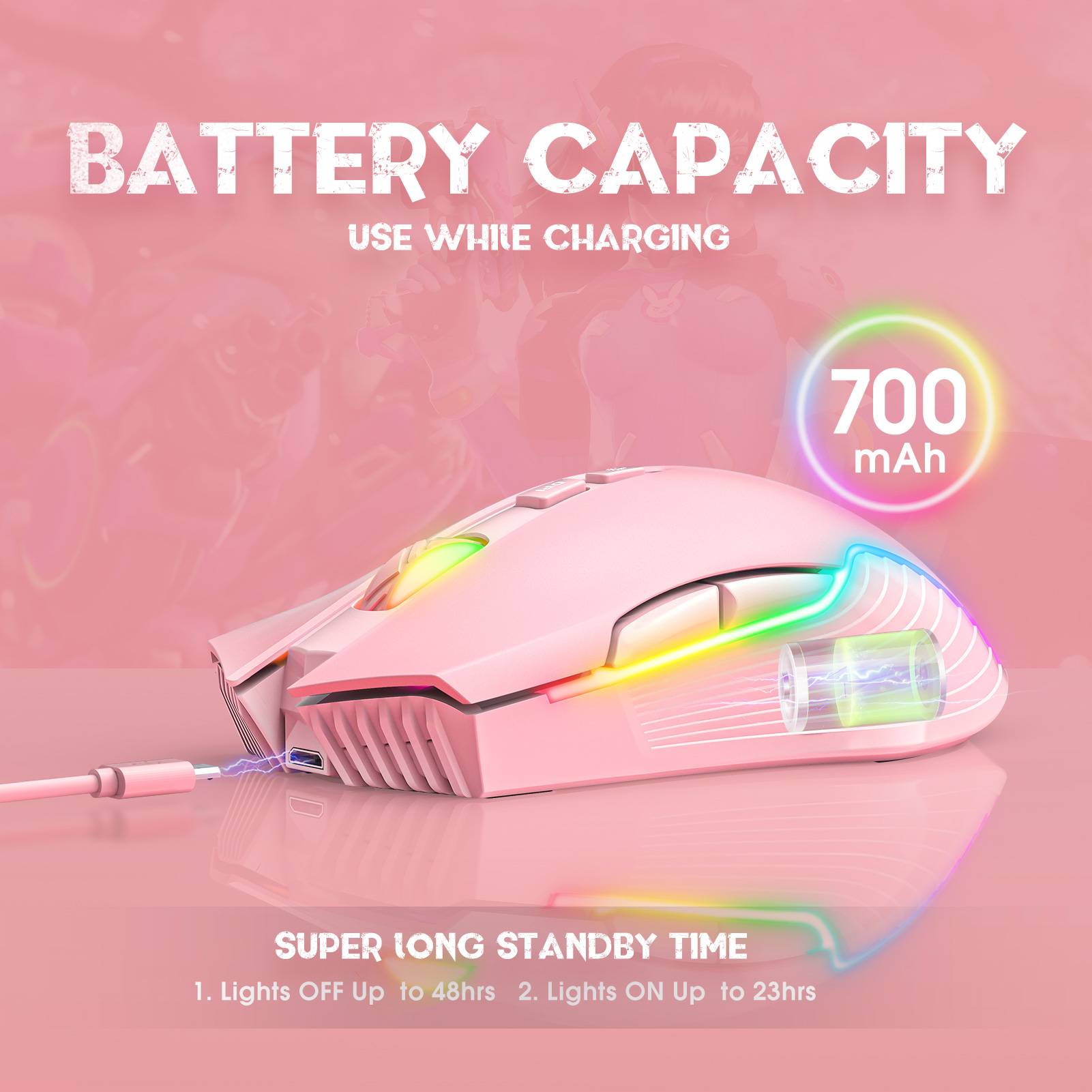 Chuột chơi game Onikuma CW905 cao cấp 3.600 dpi