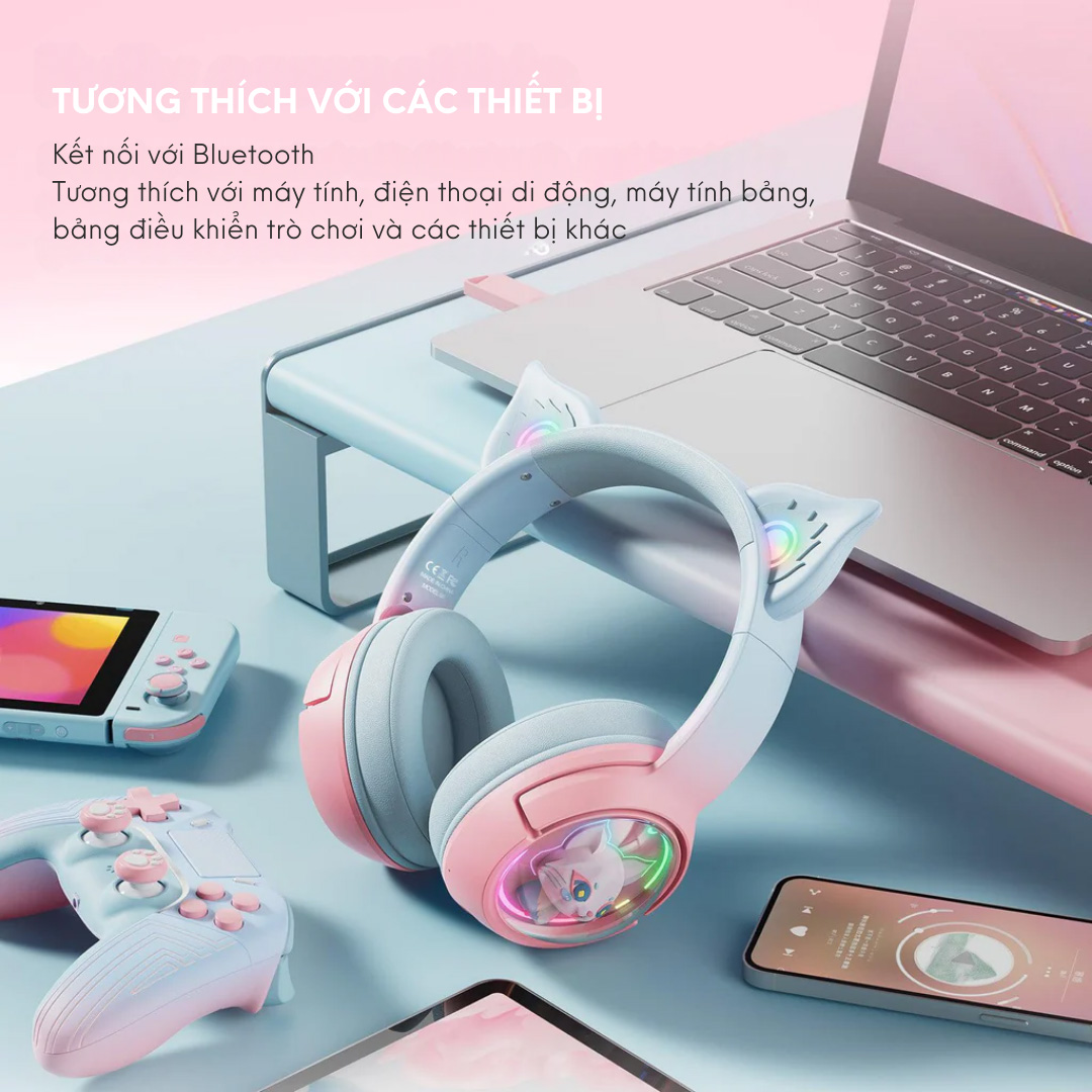 Tai nghe Onikuma B5 Gradient 2.4G Wireless Bluetooth
