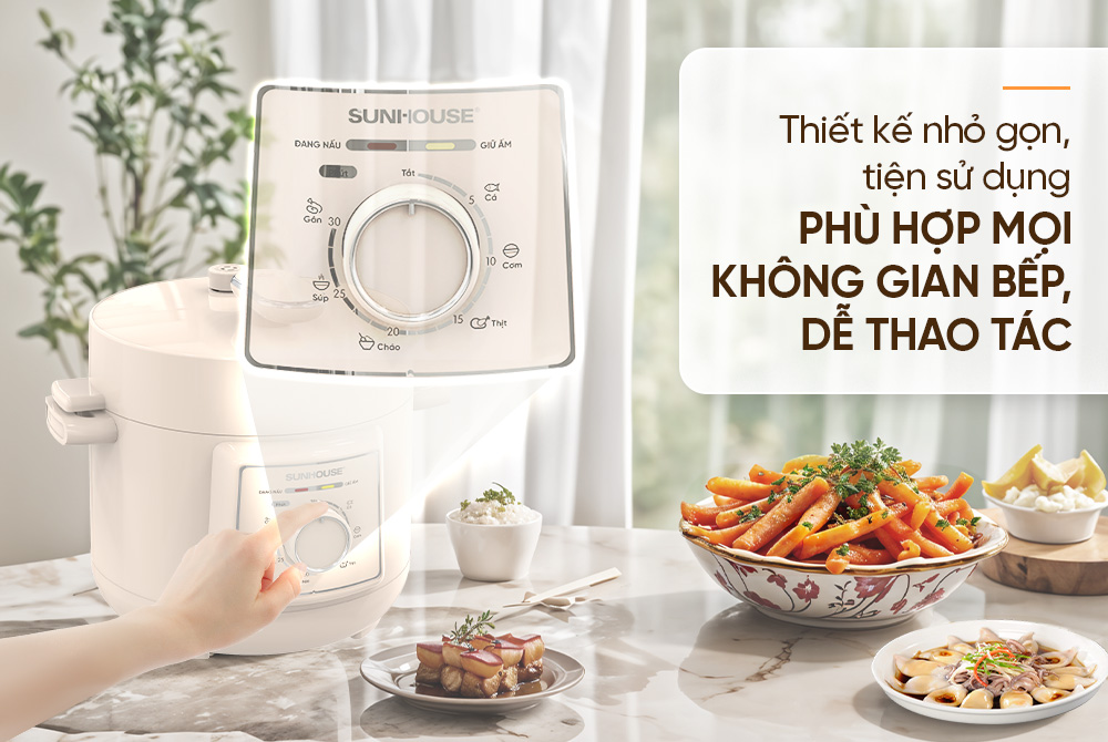 Nồi áp suất điện đa năng Sunhouse SHD1520 (2.5 lít)