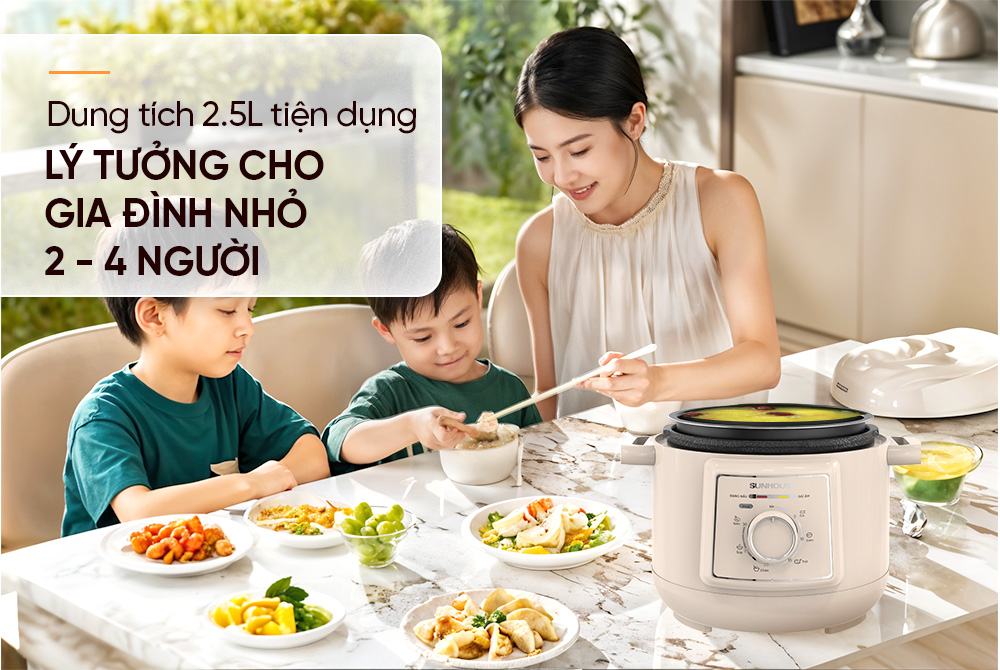 Nồi áp suất điện đa năng Sunhouse SHD1520