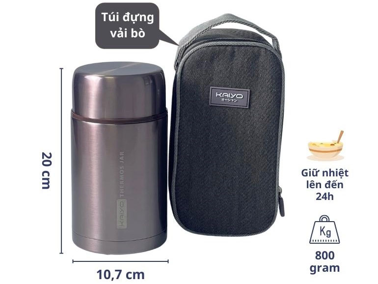 Bình ủ cháo Kaiyo dung tích 1.000ml
