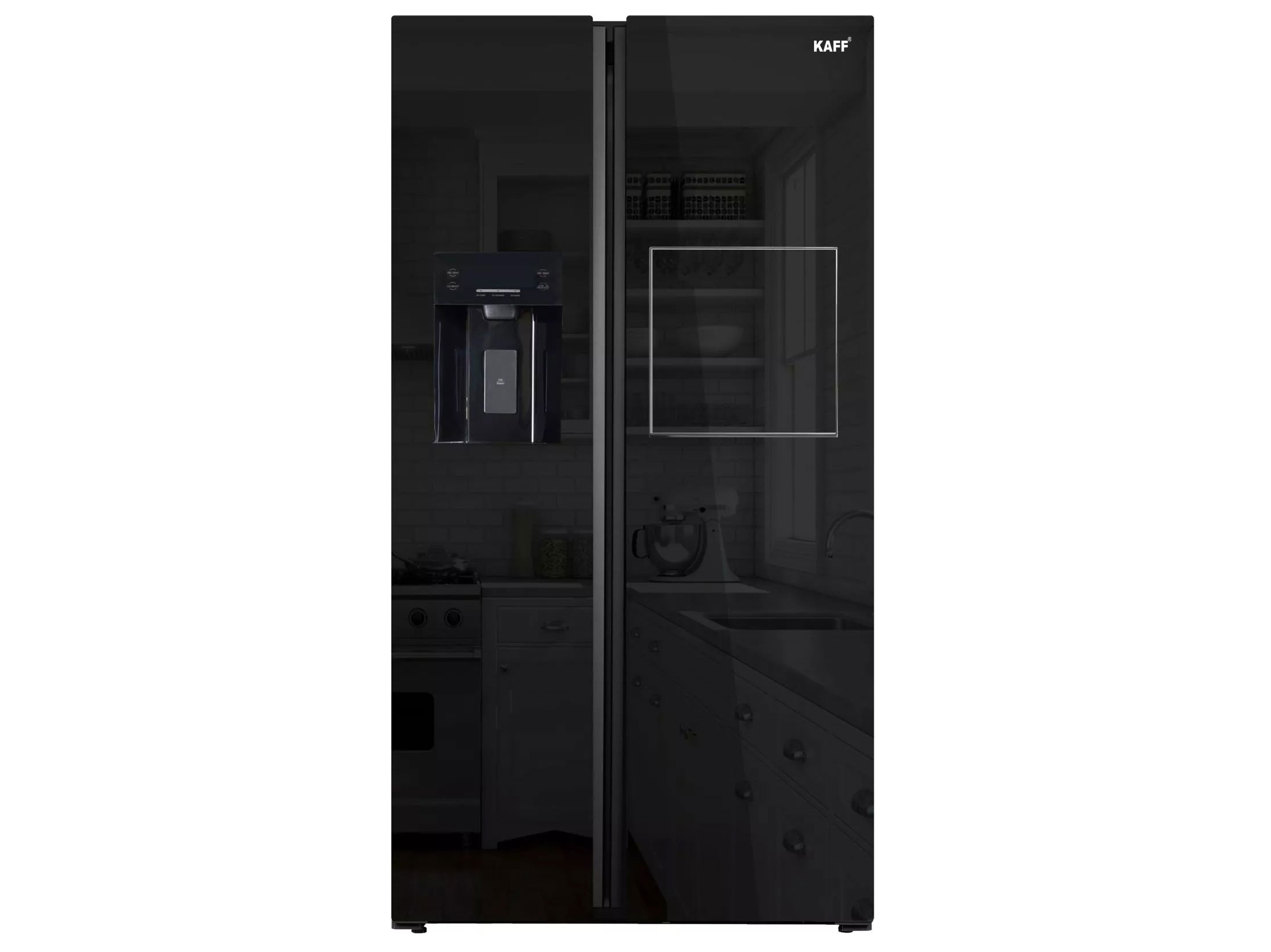Tủ lạnh side by side Kaff KF-BCD606WHIT