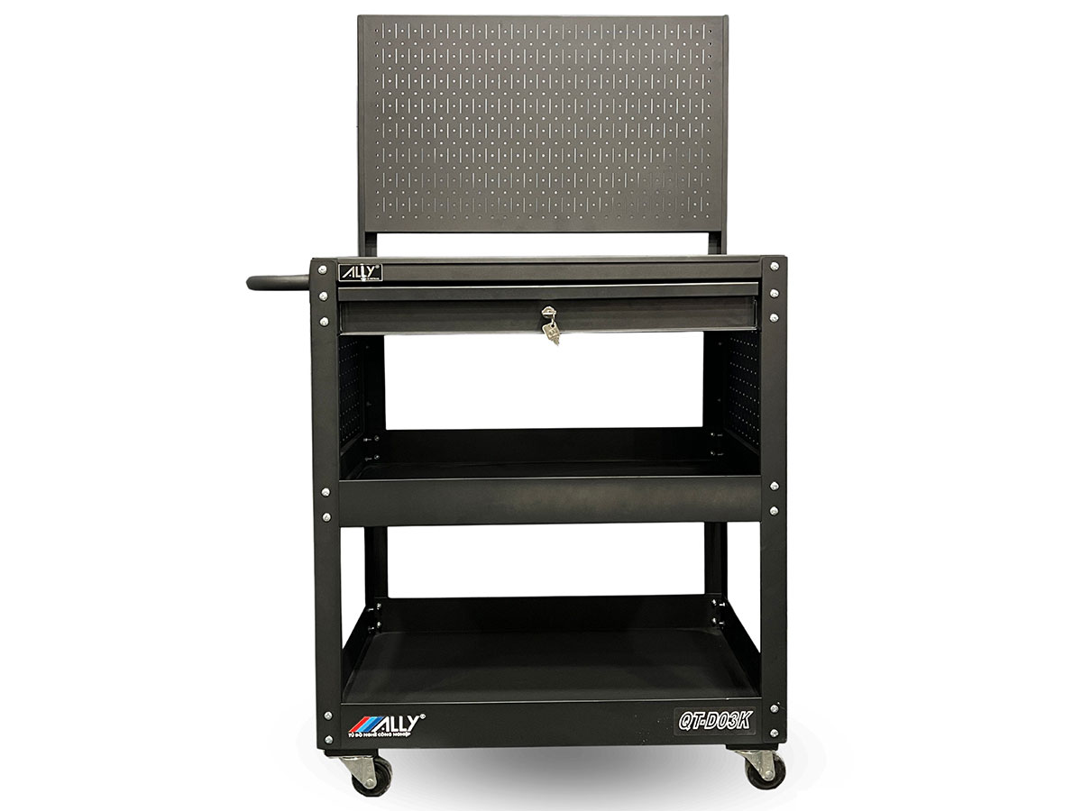 Xe đẩy dụng cụ 3 ngăn có ngăn kéo Ally QT-D03K