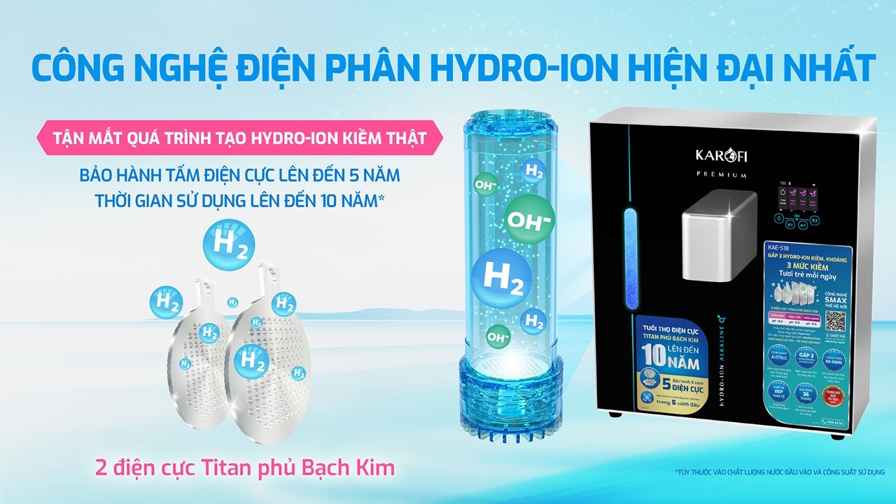 Máy chuyển đổi Hydro-ion kiềm Karofi 