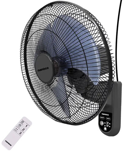 quạt treo tường Nanoco NWF1615RC-GR có kiểu dáng hiện đại