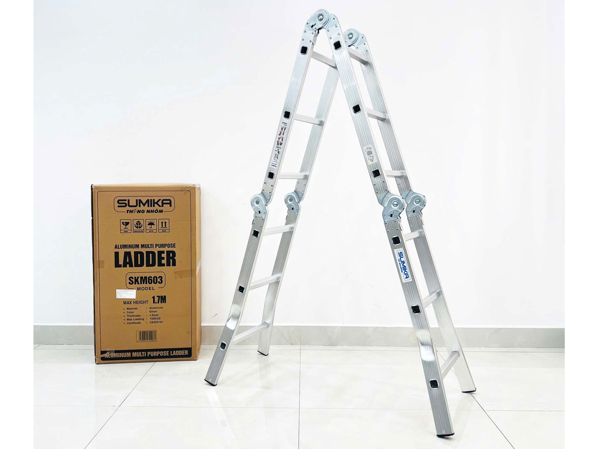 Thang nhôm gấp 4 đoạn Sumika 