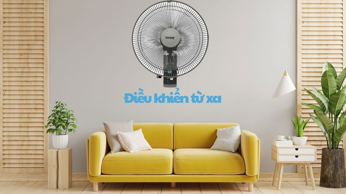 Quạt Benny FMW16 có remote từ xa tiện lợi