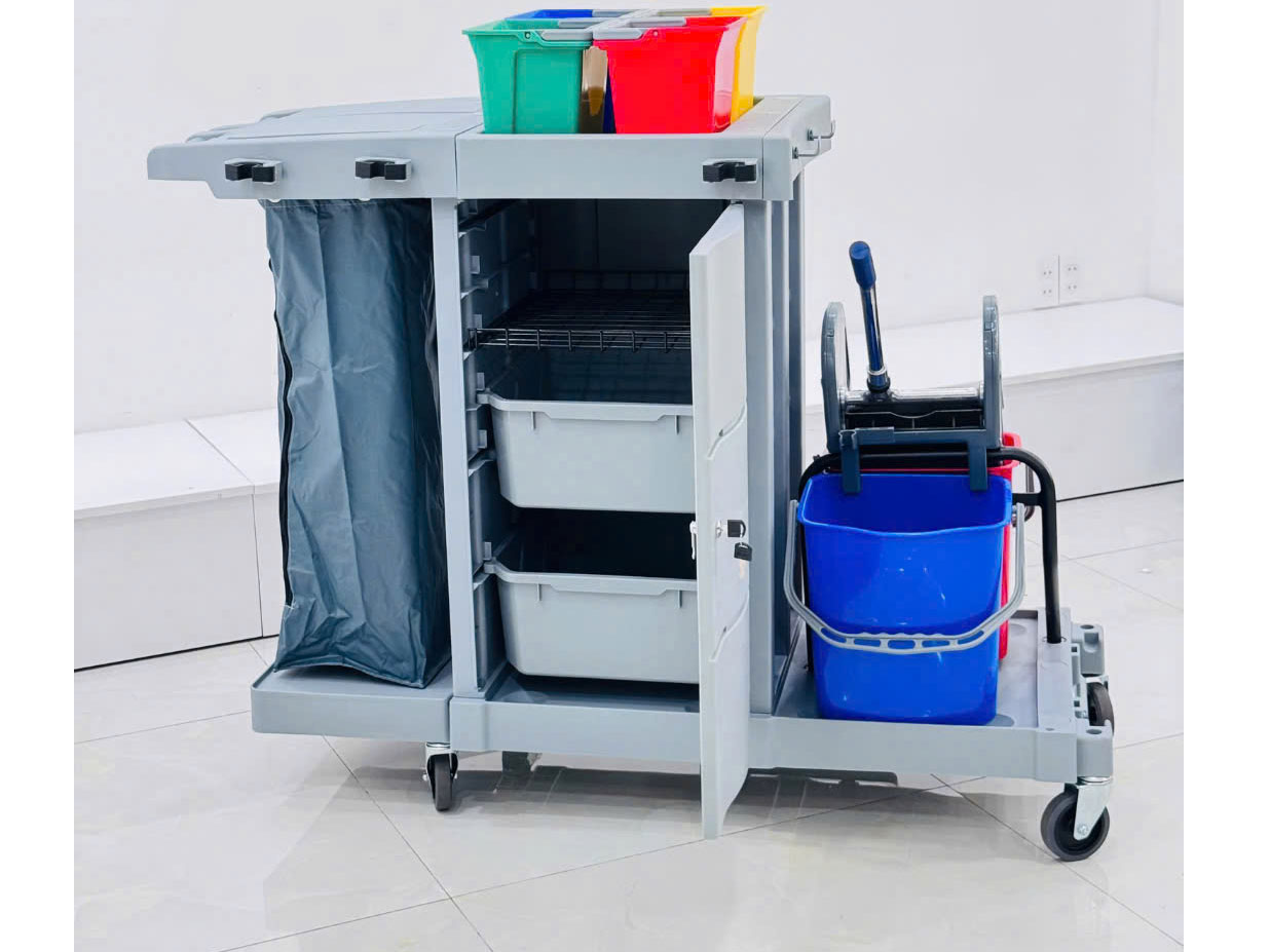 Xe đẩy dọn vệ sinh HiClean  