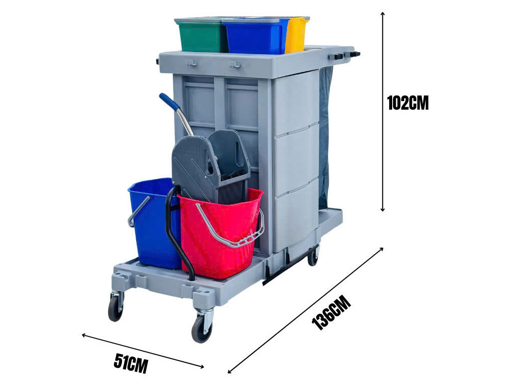 Xe đẩy dọn vệ sinh HiClean  