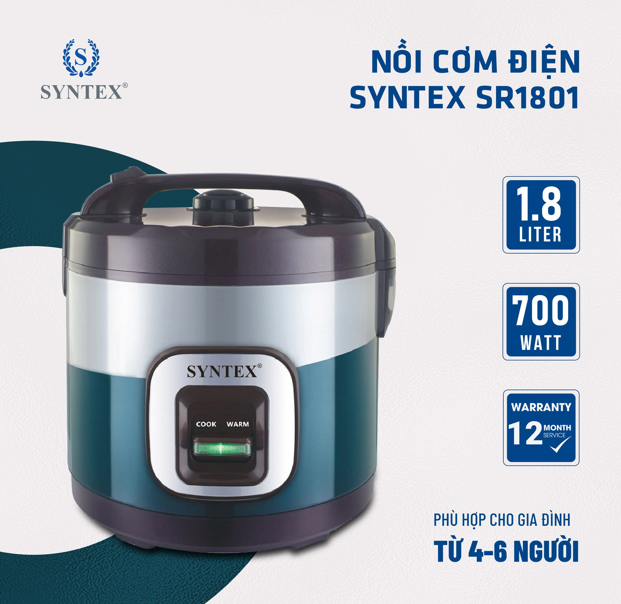 Nồi cơm điện Syntex SR1801