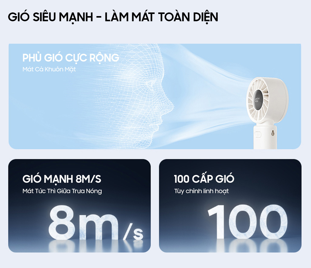 Quạt cầm tay gấp gọn Ollie Fan-Engine Z