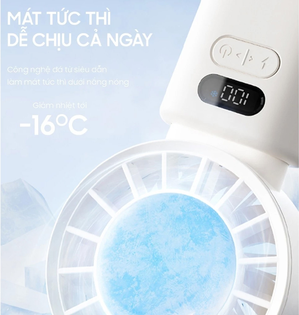 Quạt cầm tay làm mát Ollie Fan-Ice Z