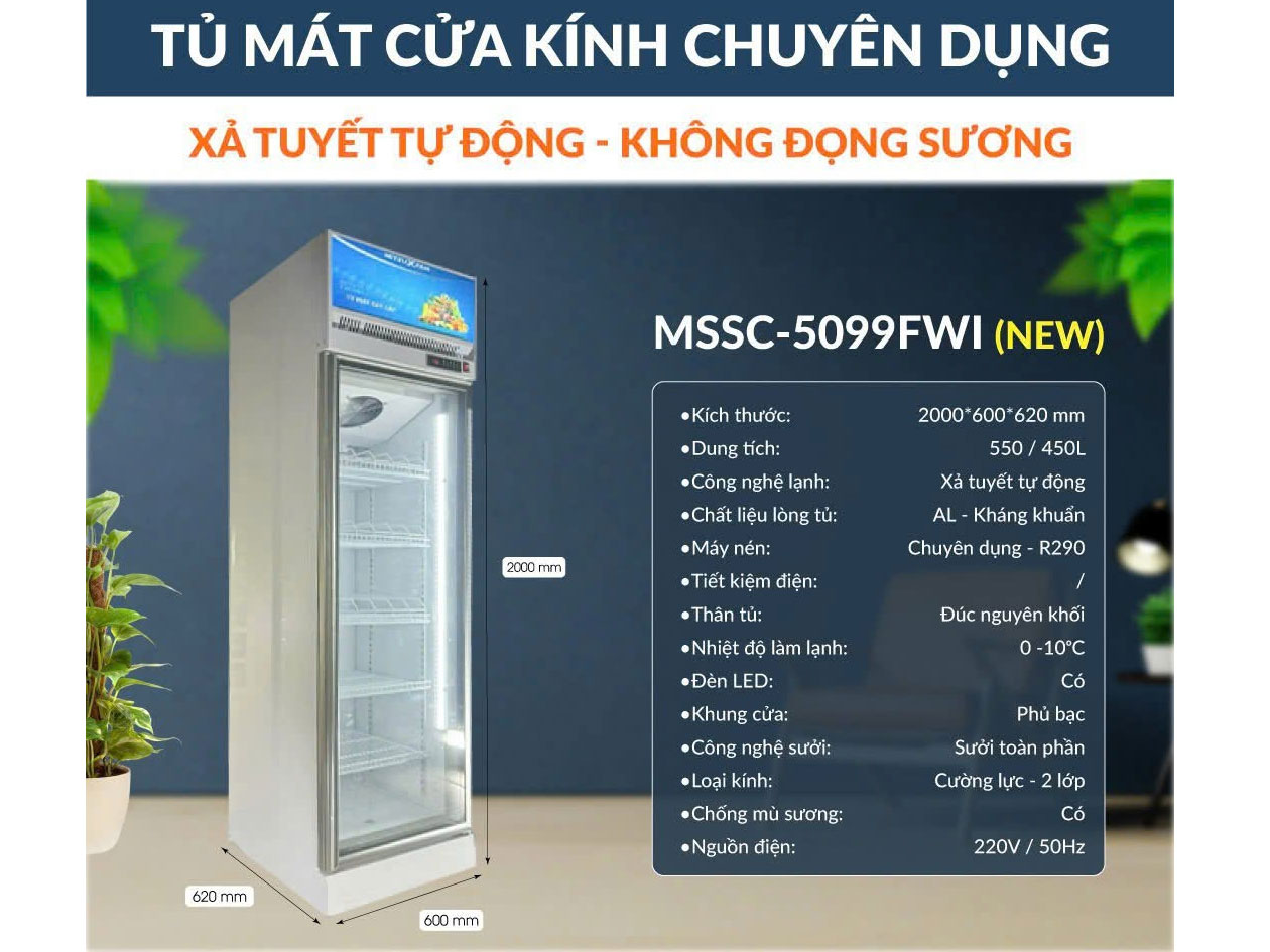 Tủ trưng bày MitsuXfan MSSC-5099FWI