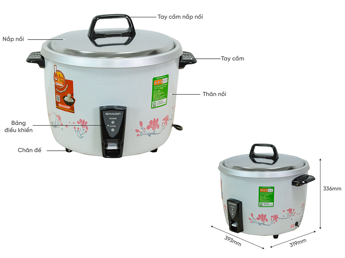 Nồi cơm điện Sharp 3.8 lít KSH-D44V