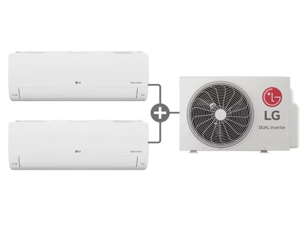 Hệ thống máy lạnh LG Multi 2HP Inverter 1 chiều 1 dàn nóng V18OFM 2 dàn lạnh V09IFM