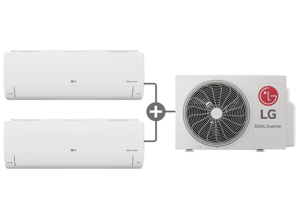 Hệ thống máy lạnh LG Multi 2HP Inverter 1 chiều 1 dàn nóng V18OFM 2 dàn lạnh V12IFM