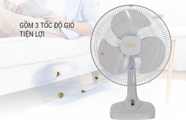 quạt bàn Lifan B-378 có 3 tốc độ gió khác nhau