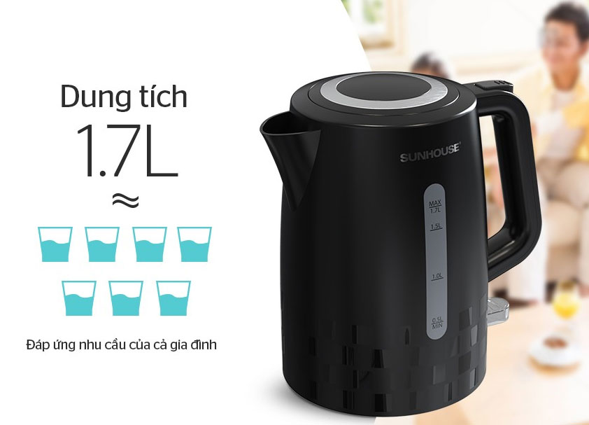 Ấm siêu tốc nhựa Sunhouse SHD1306 