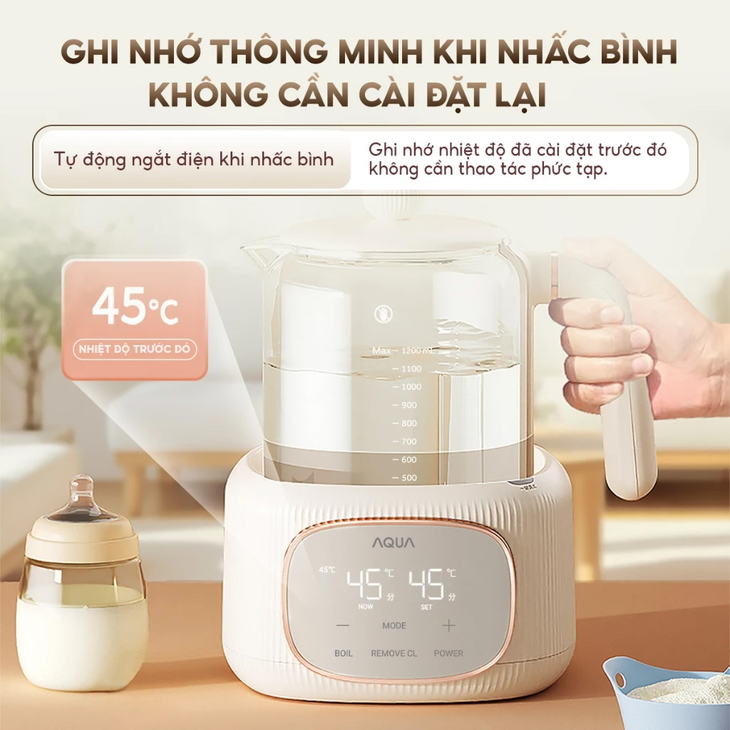 Máy đun nước pha sữa Aqua