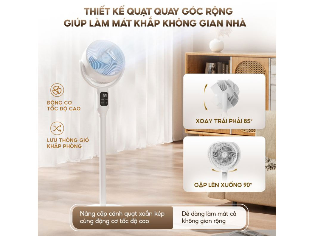 Quạt đứng lưu thông không khí Aqua AQF-ED1823T(W)