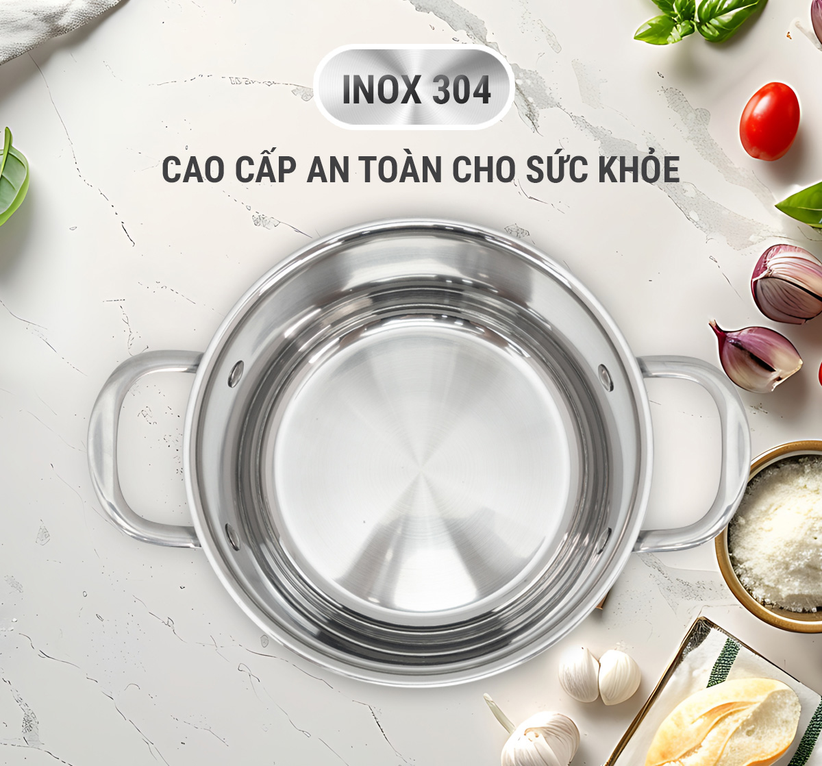 Bộ nồi Inox 3 lớp đúc liền khối Kalpen Kampfer KF3