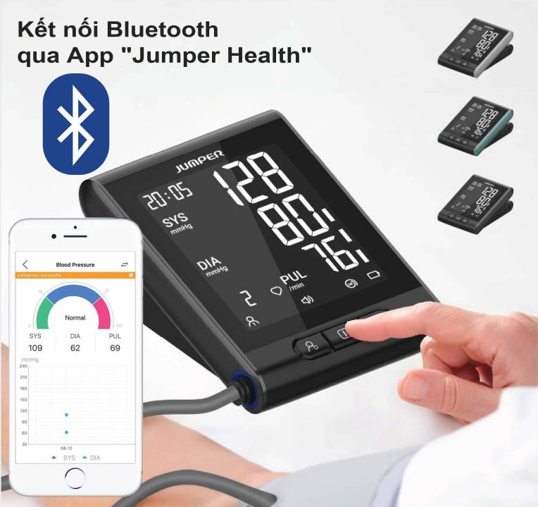 Máy đo huyết áp bắp tay điện tử kết nối Bluetooth Jumper JPD-HAA11