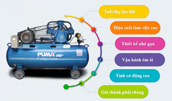 máy nén khí Puma PK200500 có nhiều ưu điểm nổi bật