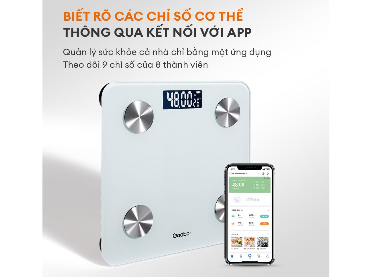 Cân sức khỏe điện tử Gaabor GWS-M02A
