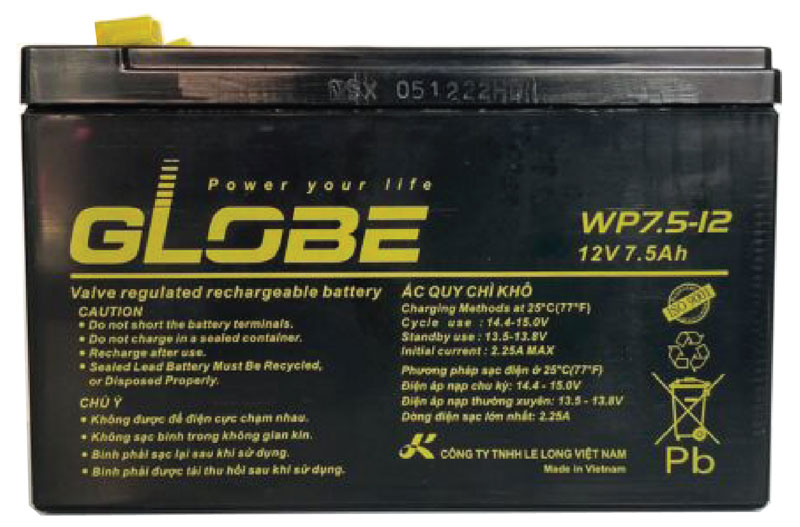 Ắc quy Globe WP7.5-12 