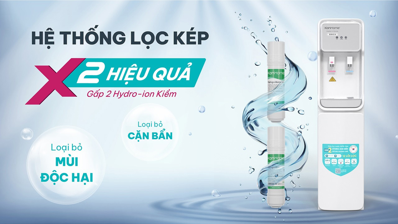 Máy lọc và làm nóng lạnh nước Korihome