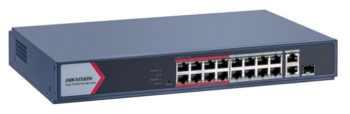 Switch POE 16 cổng Hikvision DS-3E1318P-EI/M