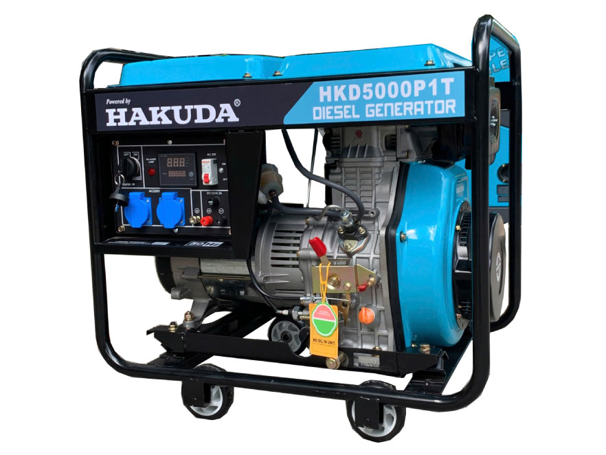 Máy phát điện chạy dầu 5KW Hakuda HKD5000P1T