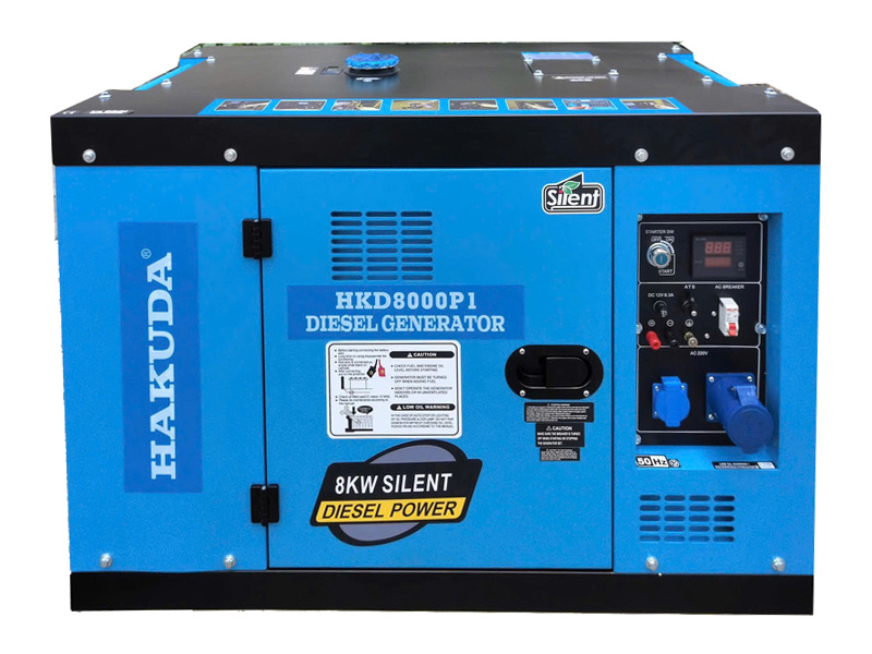 Máy phát điện chạy dầu 8KW Hakuda HKD8000P1