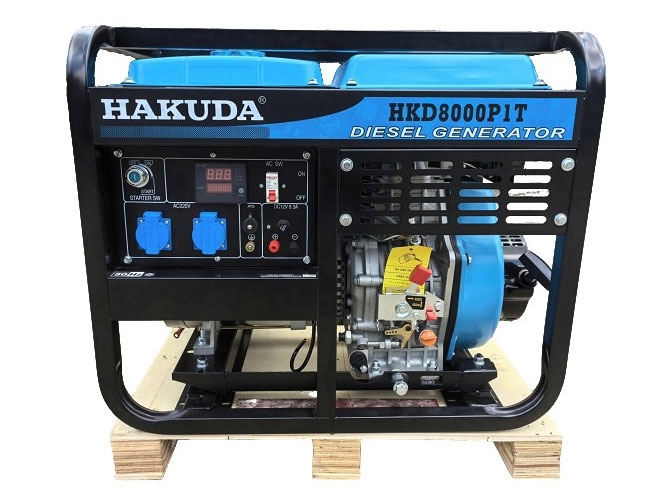 Máy phát điện chạy dầu 8KW Hakuda HKD8000P1T