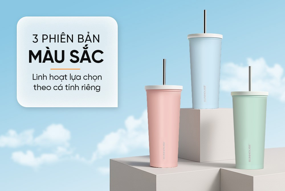 Bình ly giữ nhiệt Lightly 650ML Sunhouse KS-TU650LG