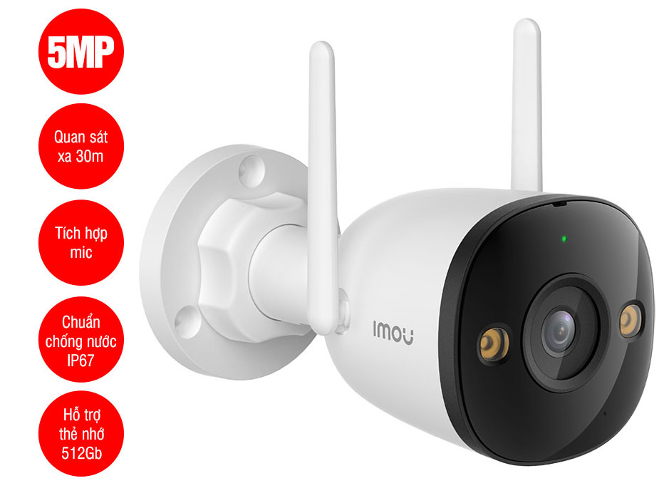 Camera Wifi ngoài trời 5MP IMOU IPC-F52P