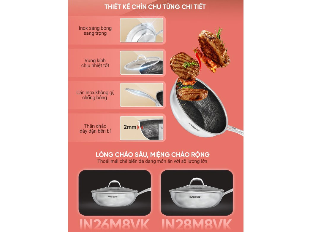 Chảo xào inox 