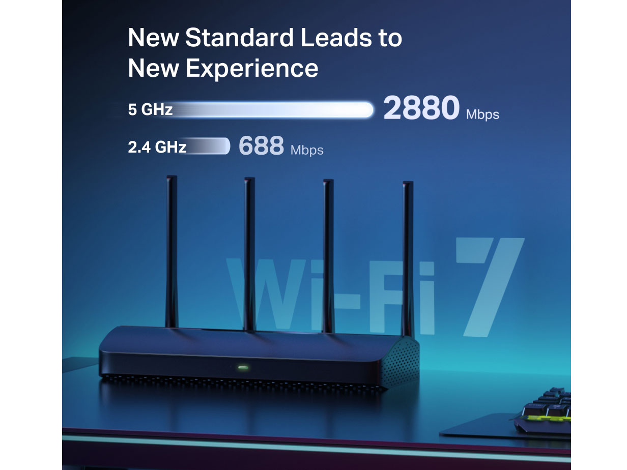 Router Wifi Mercusys MR27BE Wi-Fi 7 băng tần kép BE3600